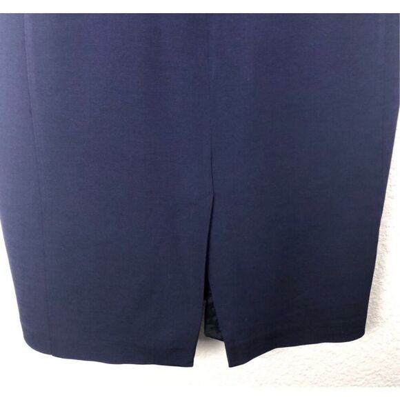 Reiss Navy Dress Angel Fitted Panel Short Sleeve size 8 - Picture 9 of 10